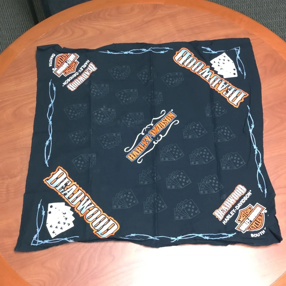 Deadwood South Dakota Harley Davidson Motorcycle Biker Bandana Handkerchief